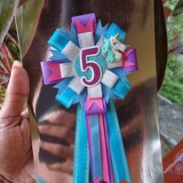 Personalized ribbon rosette (with tails)_3