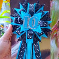 Personalized ribbon rosette (with tails)_0