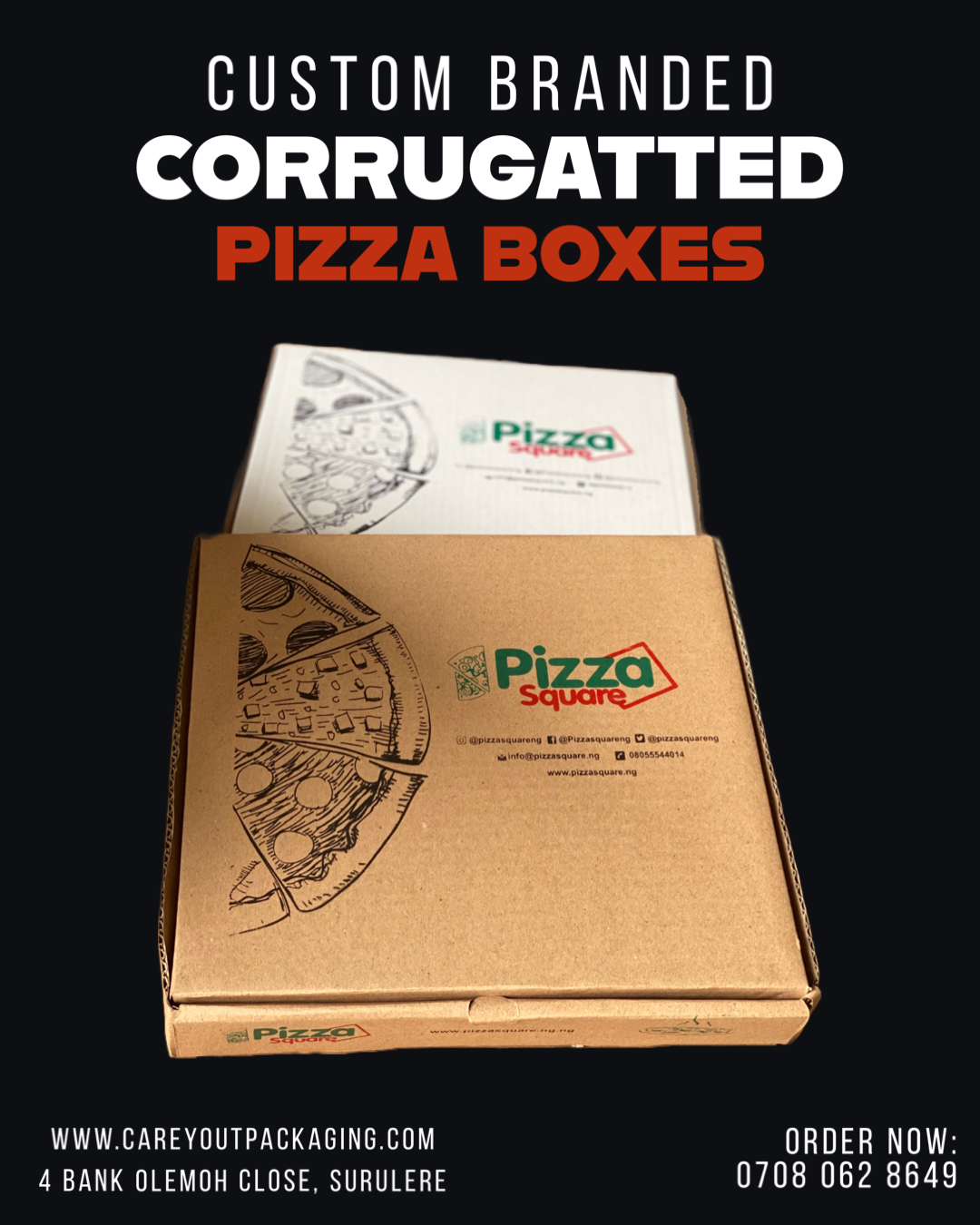 BRANDED PIZZA BOXES - 9’’ (Copy)_9