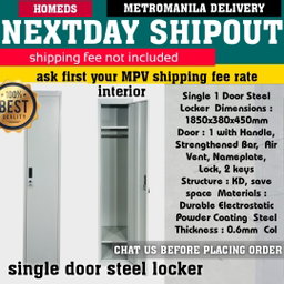 Single door steel locker