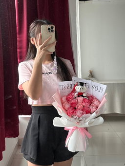 (GB011) Graduation Bear Soap Rose Bouquet
