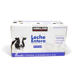 X LECHE ENTERA KIRDKLAND (CAJA DE 12 LITROS) 