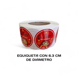 ETIQUETA ROLLO LA POSTAL ROJA 1000 (PZ)