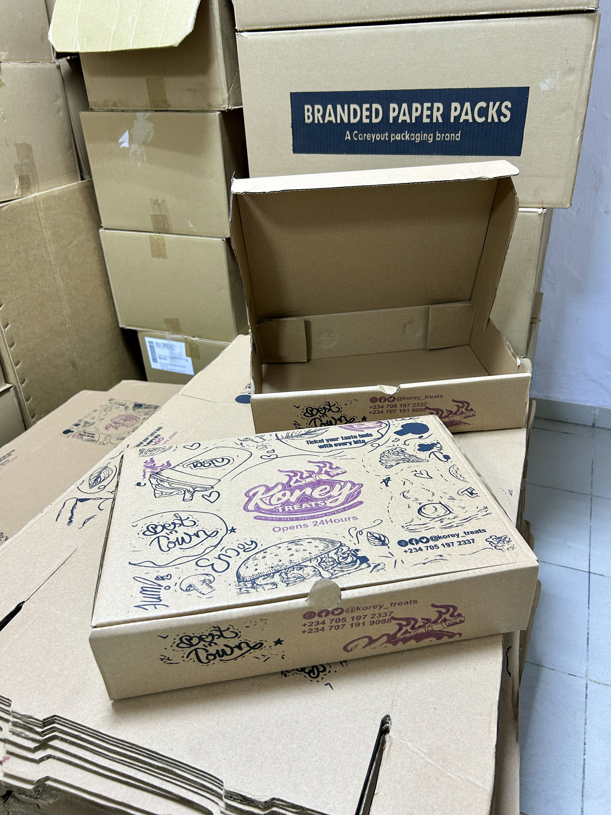 BRANDED CORRUGATED PLATTER BOXES - 8” x 8” x 2.5” _5
