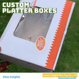 BRANDED CORRUGATED PLATTER BOXES - 8” x 8” x 2.5” 