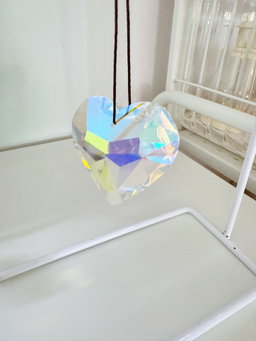 Heart glass car pendant