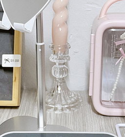Glass candle stander
