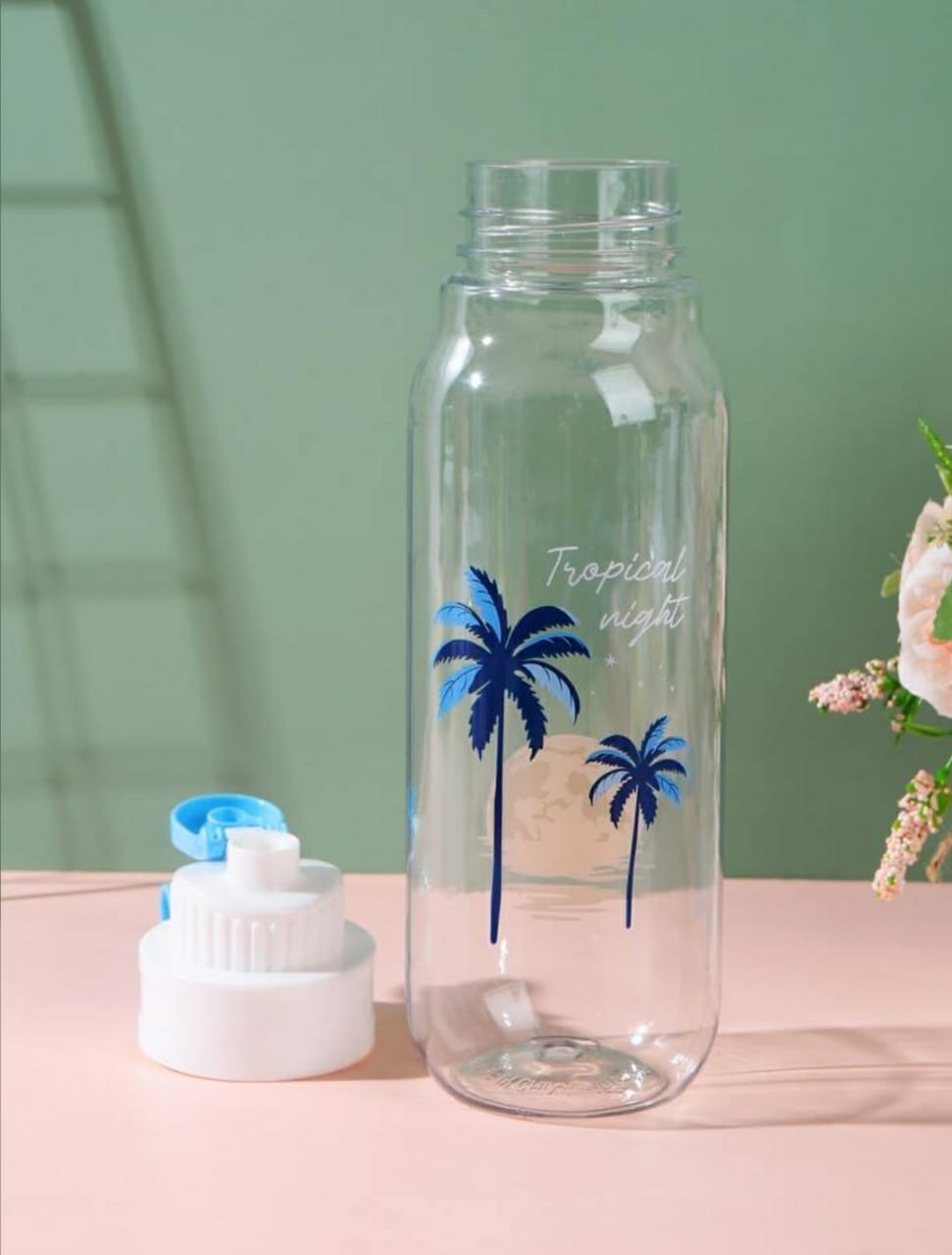 700ml Coconut tree pattern random water bottle_4