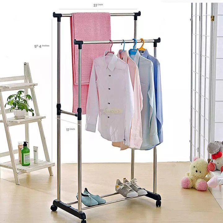  multi-functional clothes rack with wheels_0