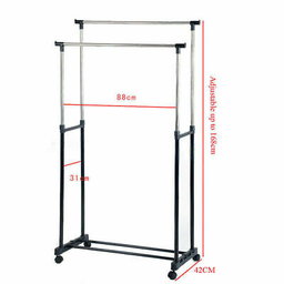  multi-functional clothes rack with wheels