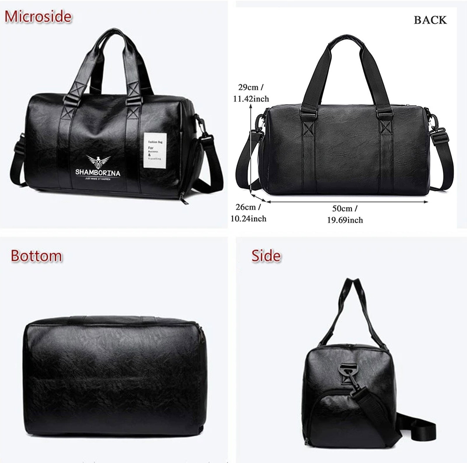 Classy duffel bag with shoe pocket_2
