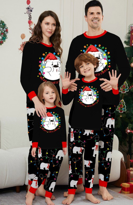 Black Merry Christmas PJ _0