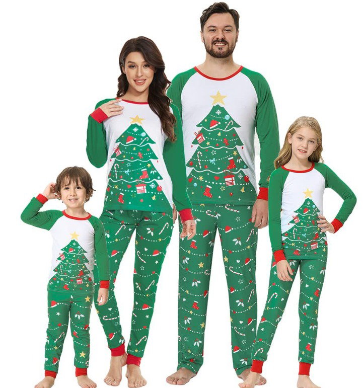 Green & White Christmas Tree PJ