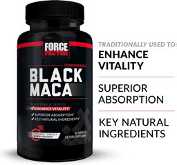 FORCE FACTOR BLACK MACA 60 CAPSULES