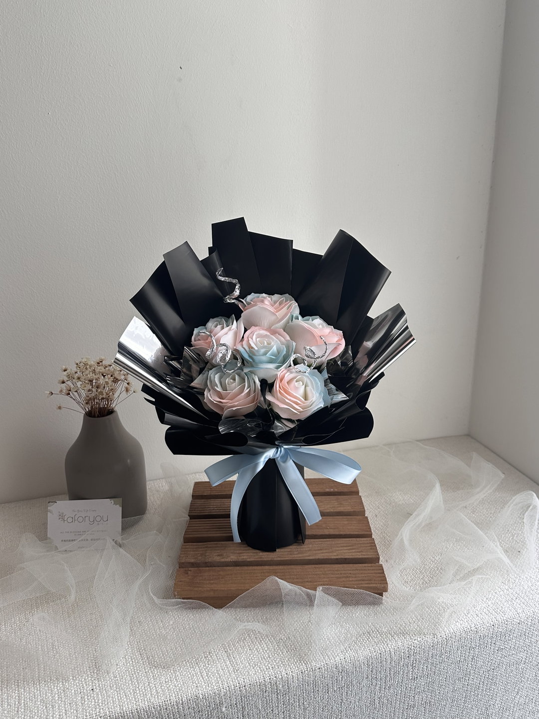 6 Stalk Soap Rose Galaxy Bouquet