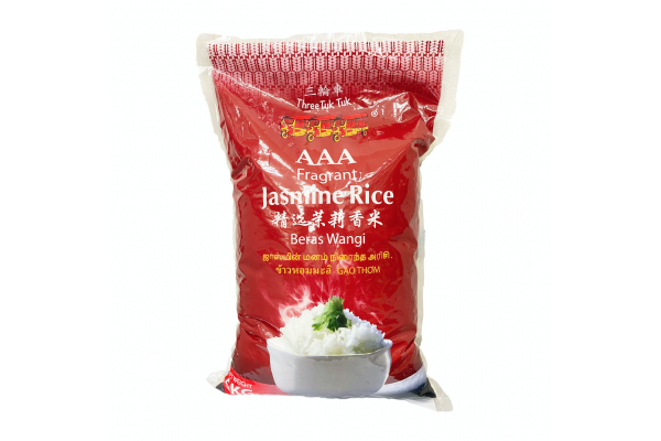 THREE TUKTUK  FRAGRANT JASMINE RICE 5KG