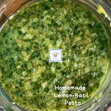 Homemade Lemon Basil Pesto