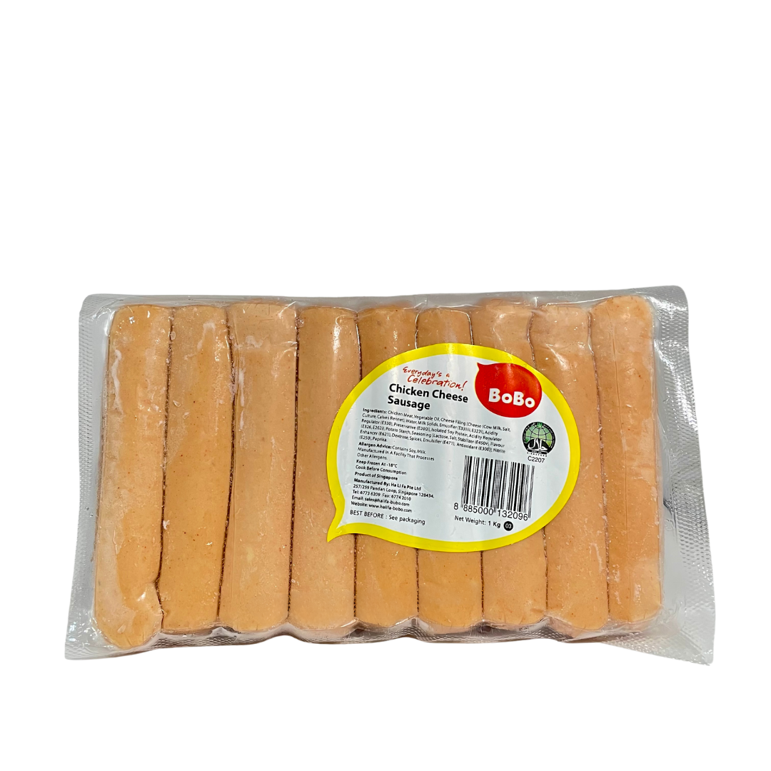 BOBO CHICKEN CHEESE SAUSAGES 1KG