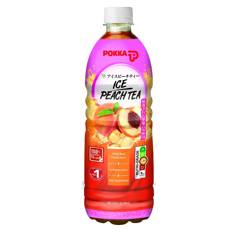 POKKA ICE PEACH TEA 500ML