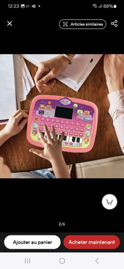 Tablette Apprentissage Educative Bilingue Français - Anglais Jouet éducatif avec écran LCD Affichage