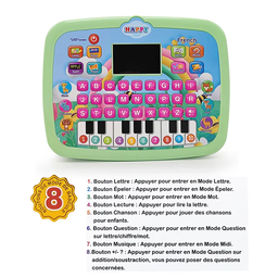 Tablette Apprentissage Educative Bilingue Français - Anglais Jouet éducatif avec écran LCD Affichage