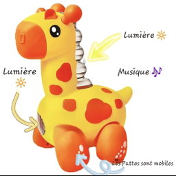 Jolie girafe avec musique et lumière Enfant  à partir de 6 mois+