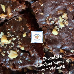 Chocolate Walnut Zucchini Squares **GLUTEN-FREE!** 