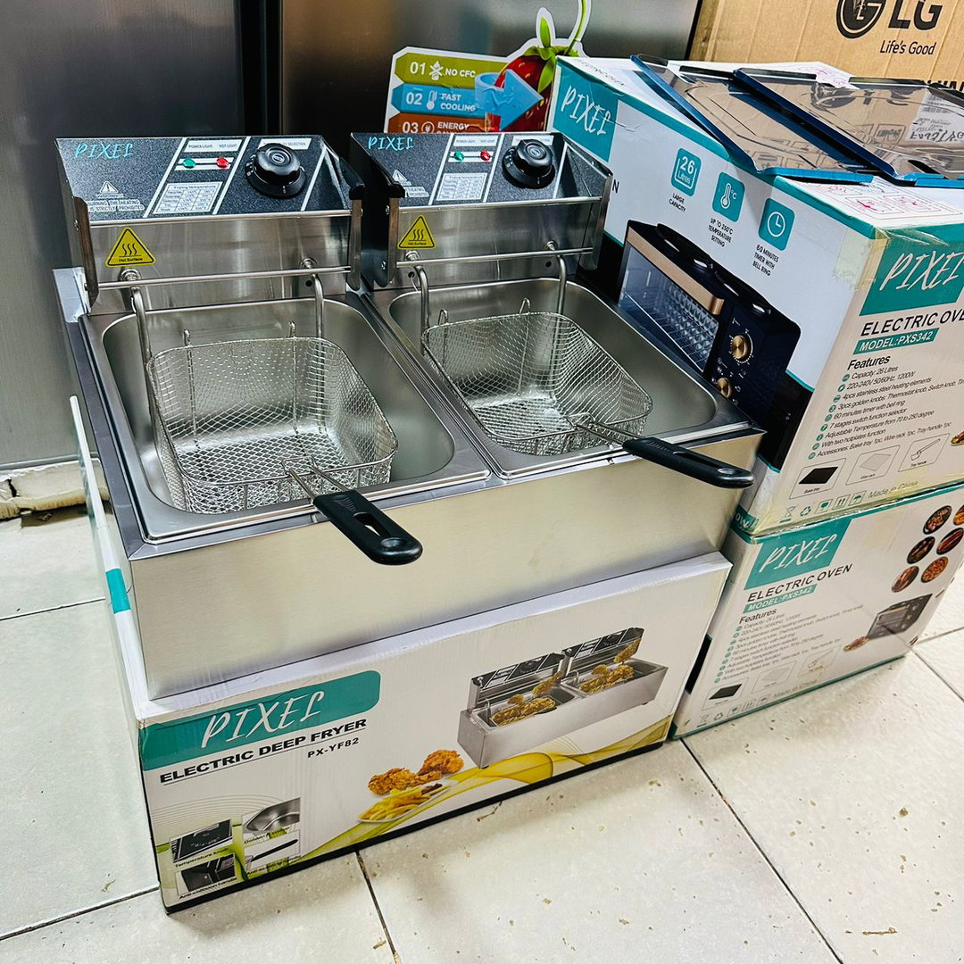 Pixel 12 litres double electric deep fryer