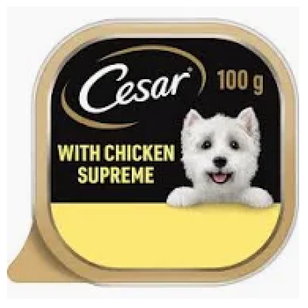 CESAR DOG FOOD TINS CHICKEN SUPREME 100g