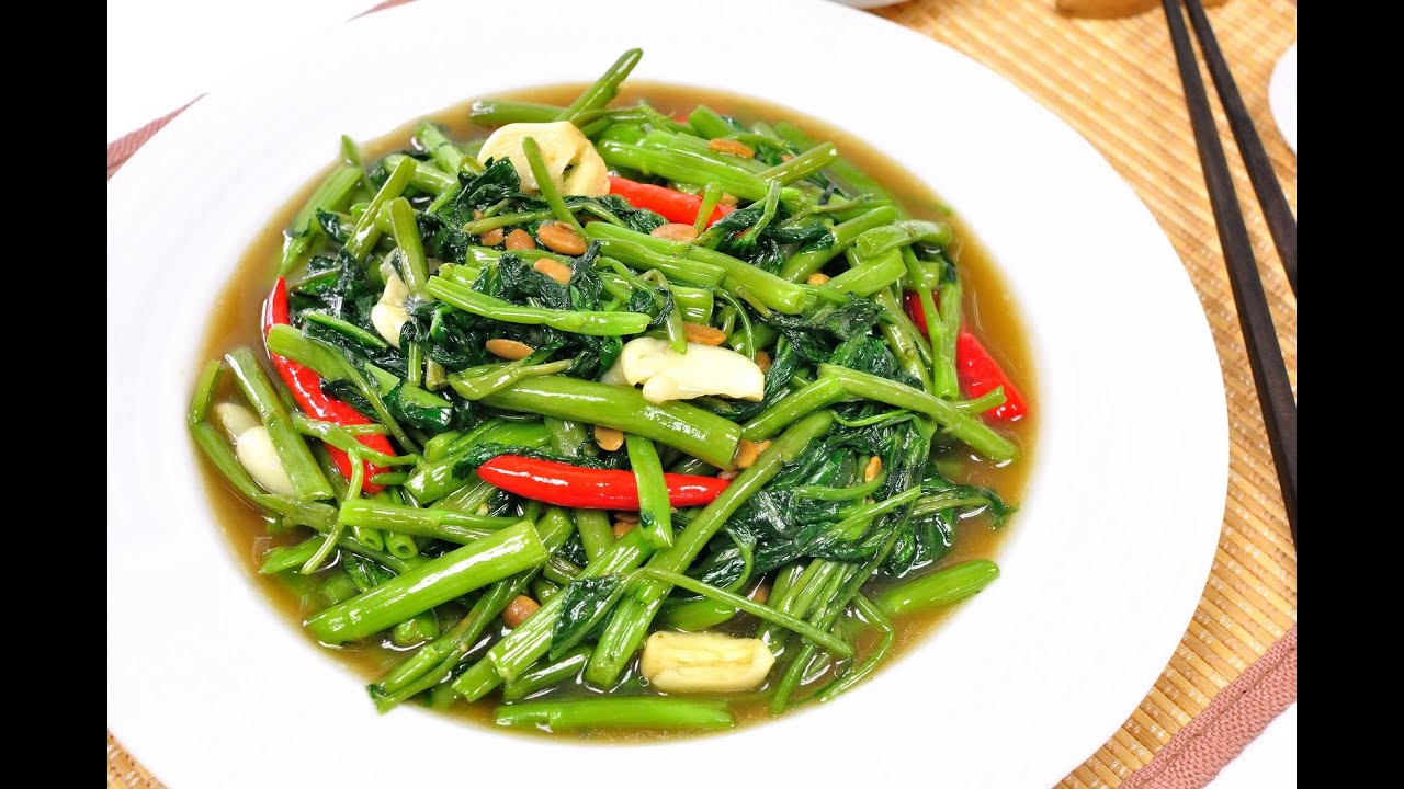 Stir-fried Morning glory ผัดผักบุ้ง _1