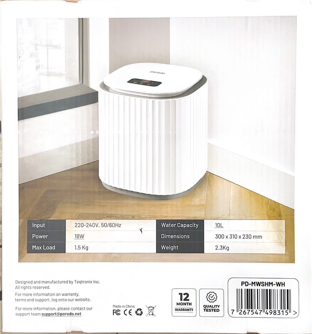 Porodo 10L Portable Mini washing machine_2