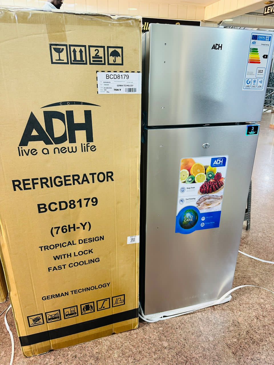 ADH 276 litres double door fridge BCD8179