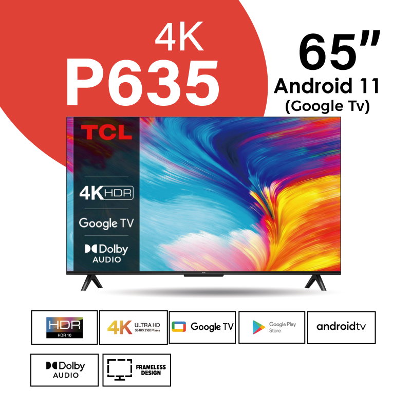 TCL 65 inch 4K UHD Smart Android Google TV 65P635_1