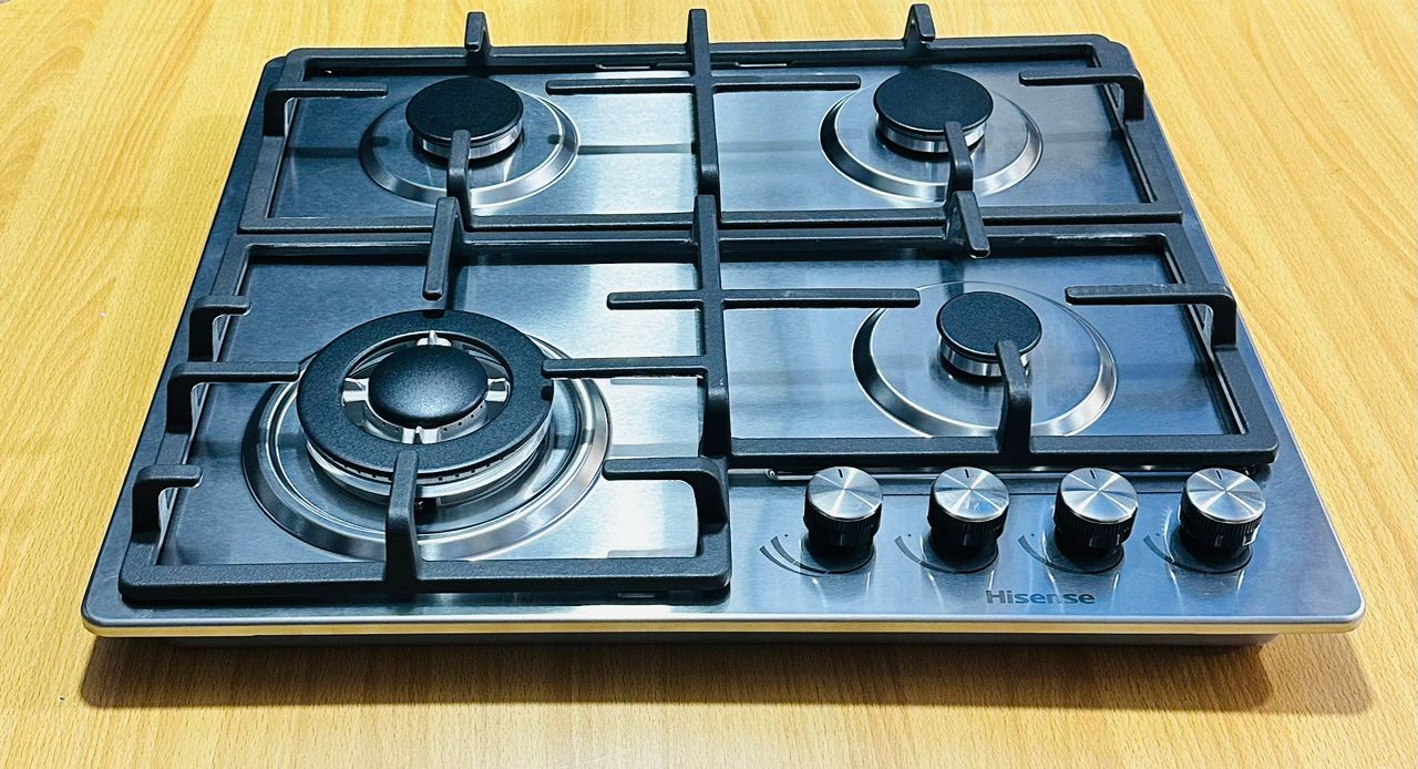 Hisense 60x60cm Built-in Gas Hob, 4 Burners, HHU60GAGR_0