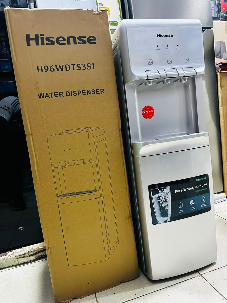 Hisense Water Dispenser 3 Taps With Space Cabinet H96WDTS3S1