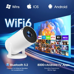 Ultra HD smart Mini Projector 130 inches 1080P Wifi Bluetooth Portable Home Theater
