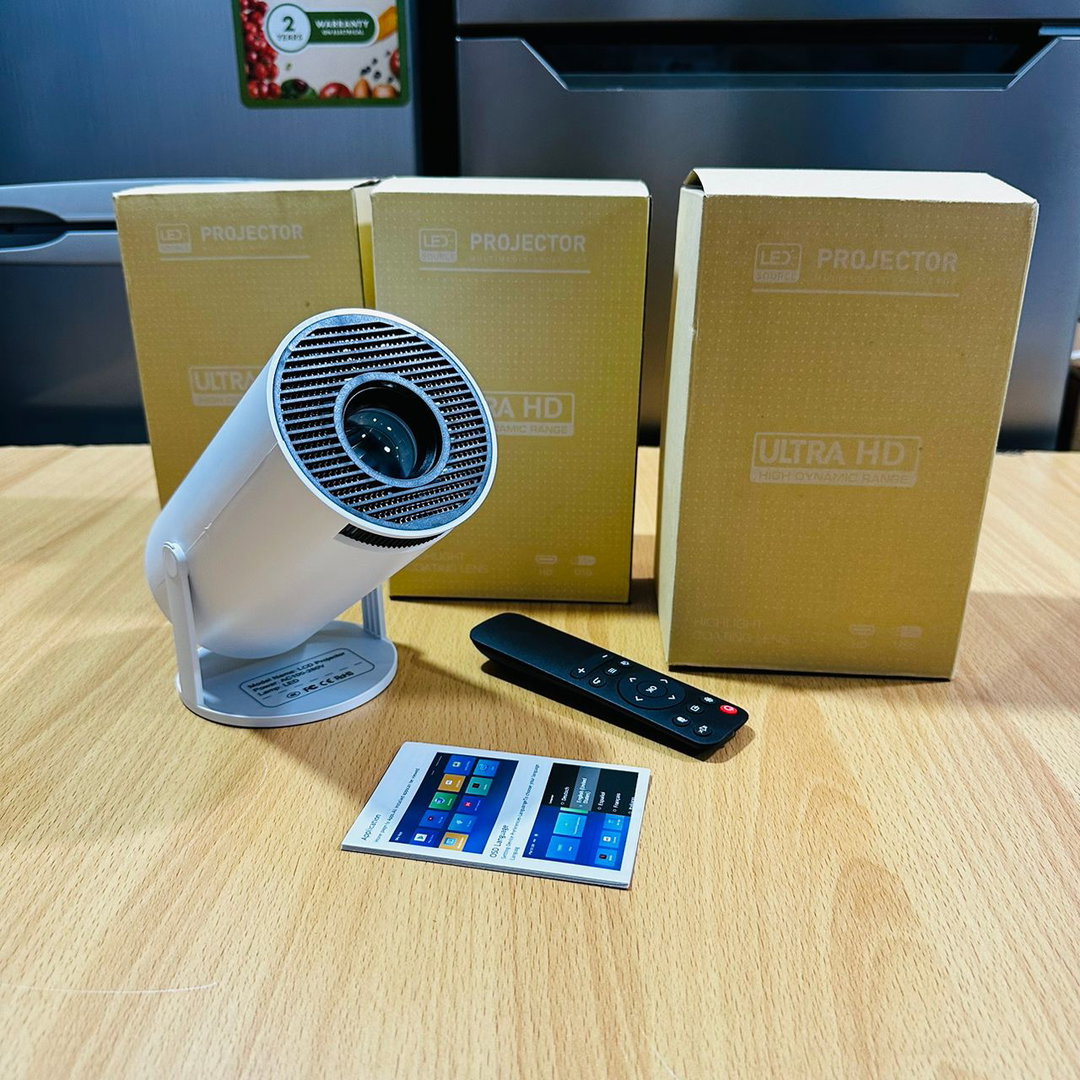 [Built-in App] Mini Projector 1080P FHD 4K Support Projector with Mouse Portable Projector with WiFi and Bluetooth 180° Adjustable Auto Keystone HDMI/TV Stick/USB/PS5/Laptop, with HDMI Cable & Mouse