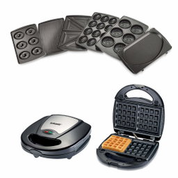Sonashi 7-in-1 Multi Snack Maker SSM-862 – Detachable Sandwich, Grill, Donut, Waffle, Cupcake, Nutty, Omelet Making Plates