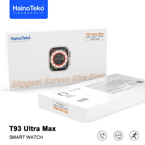 HainoTeko T93 Ultra Max Smart watch, Biggest Screen Size Ever with 3 Strap_1