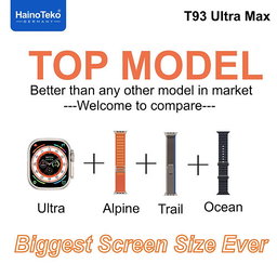 HainoTeko T93 Ultra Max Smart watch, Biggest Screen Size Ever with 3 Strap