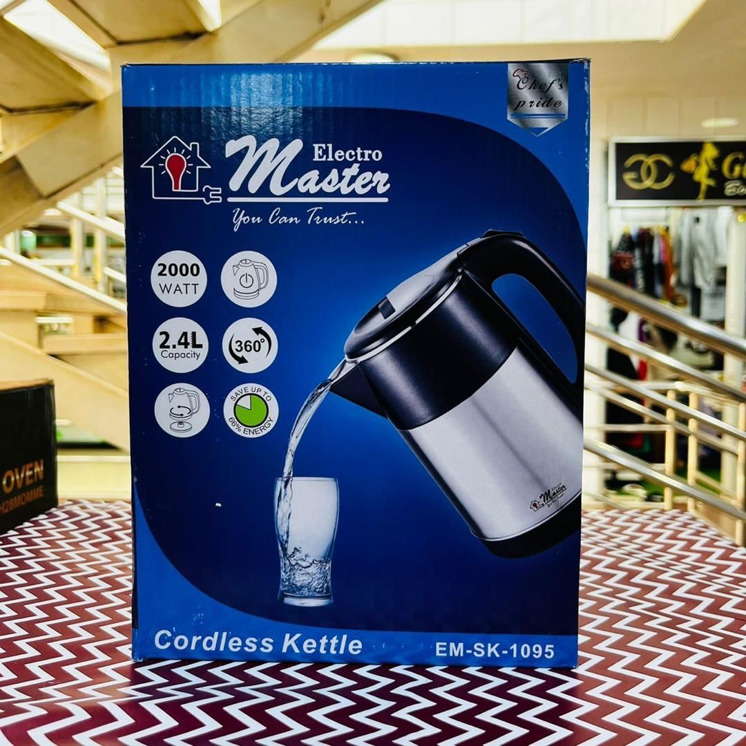 Electro Master 2.4L Electric Kettle – Silver_0