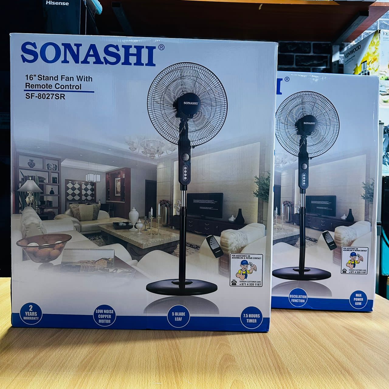 Sonashi Stand Fan With Remote Control 16-inch | SF-8027SR_0
