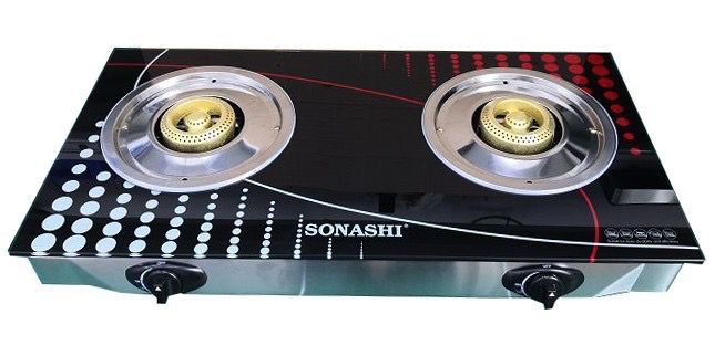 Sonashi Stainless Steel Double Burner Gas Stove SGB-202GN_0