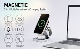 3 in 1 Charging Station for Apple, MagSafe Travel Foldable Wireless Charger for Multiple Devices