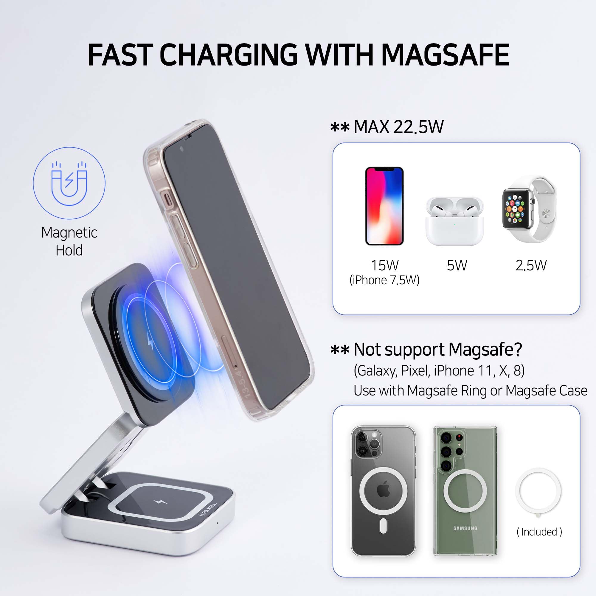 3 in 1 Charging Station for Apple, MagSafe Travel Foldable Wireless Charger for Multiple Devices_6