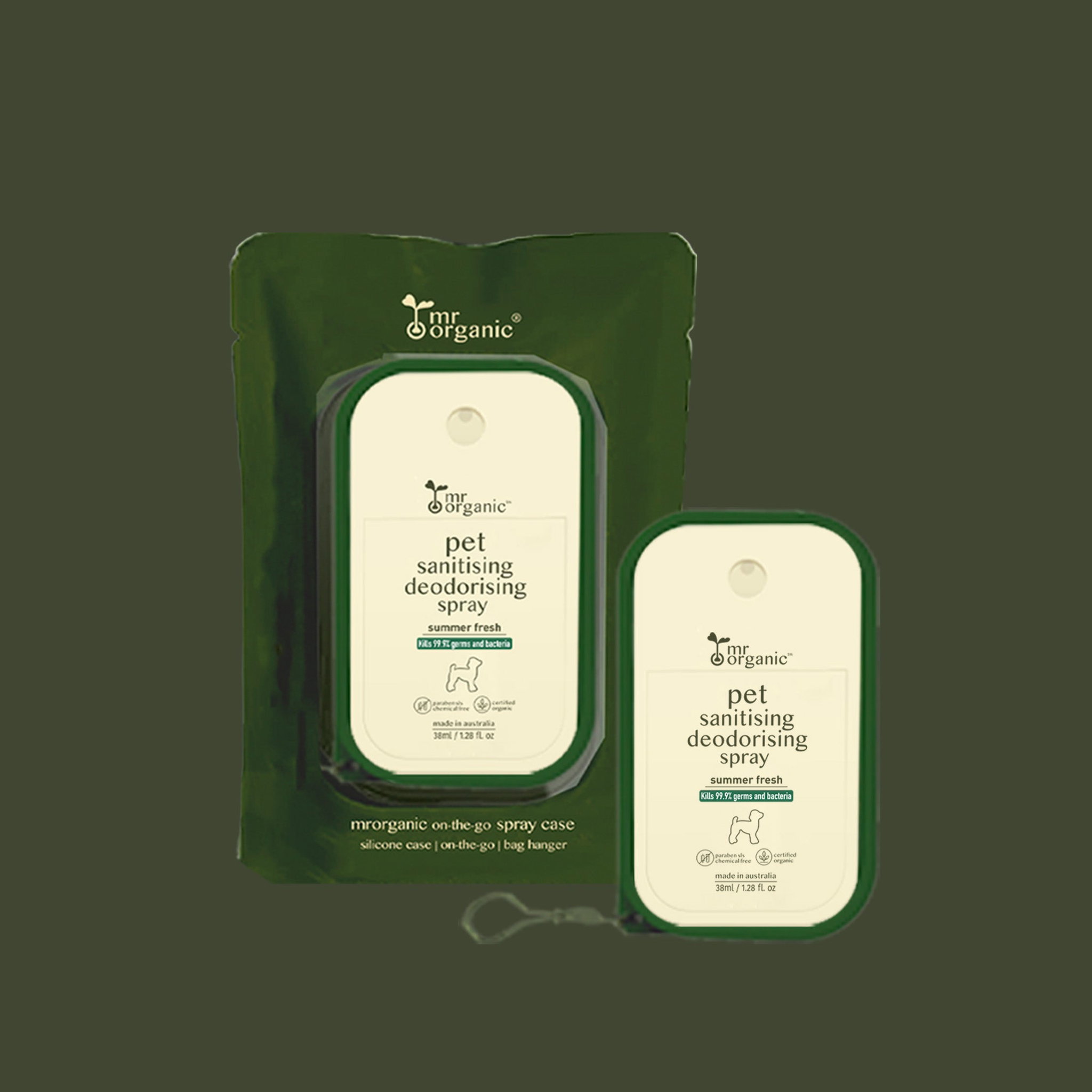 Pet Sanitising Deodorising Spray - 38ml Green_0