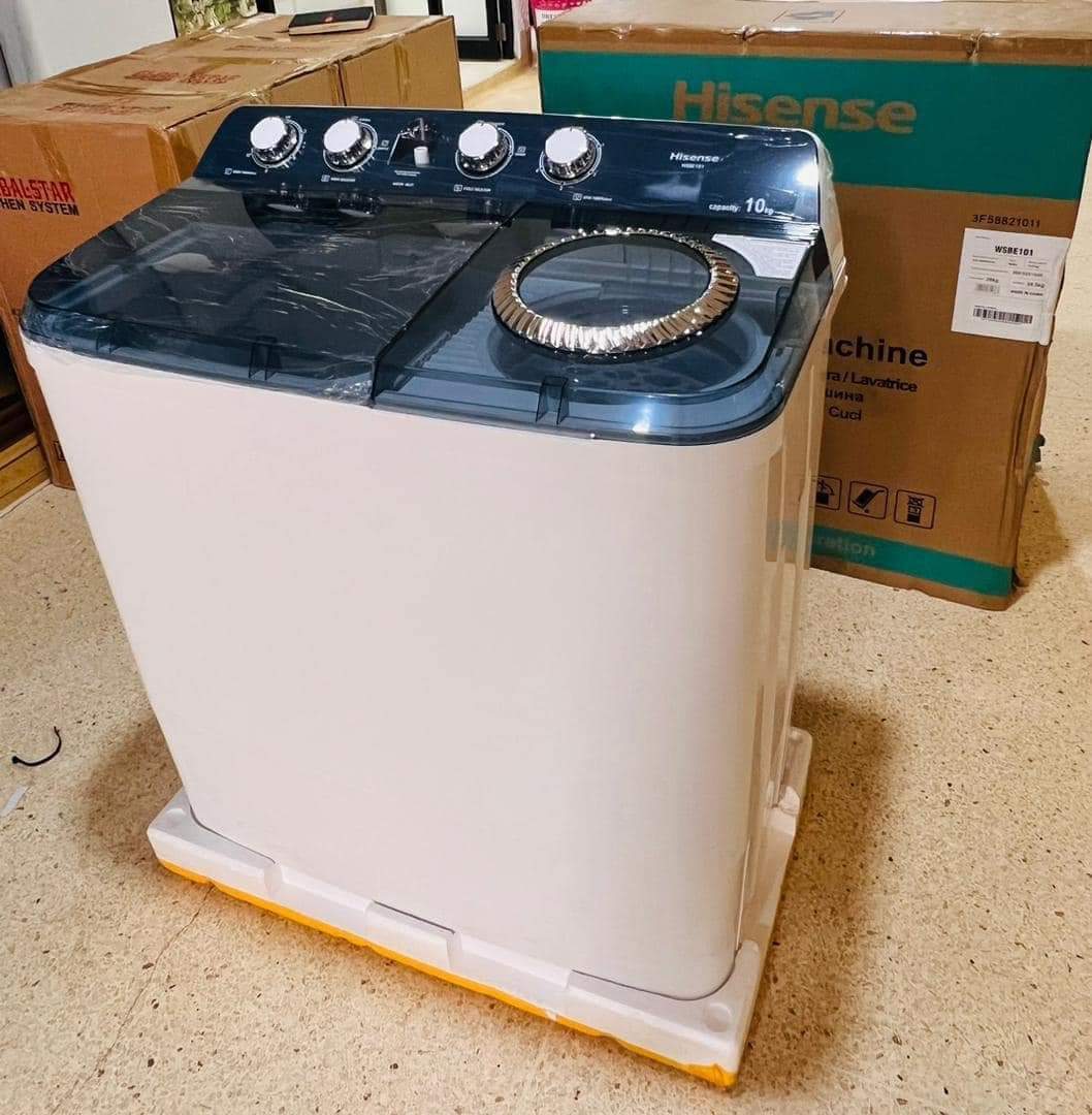 Hisense 10kg Twin Tub Washing Machine WSBE101; Semi-automatic (Manual) Washing Machine_0