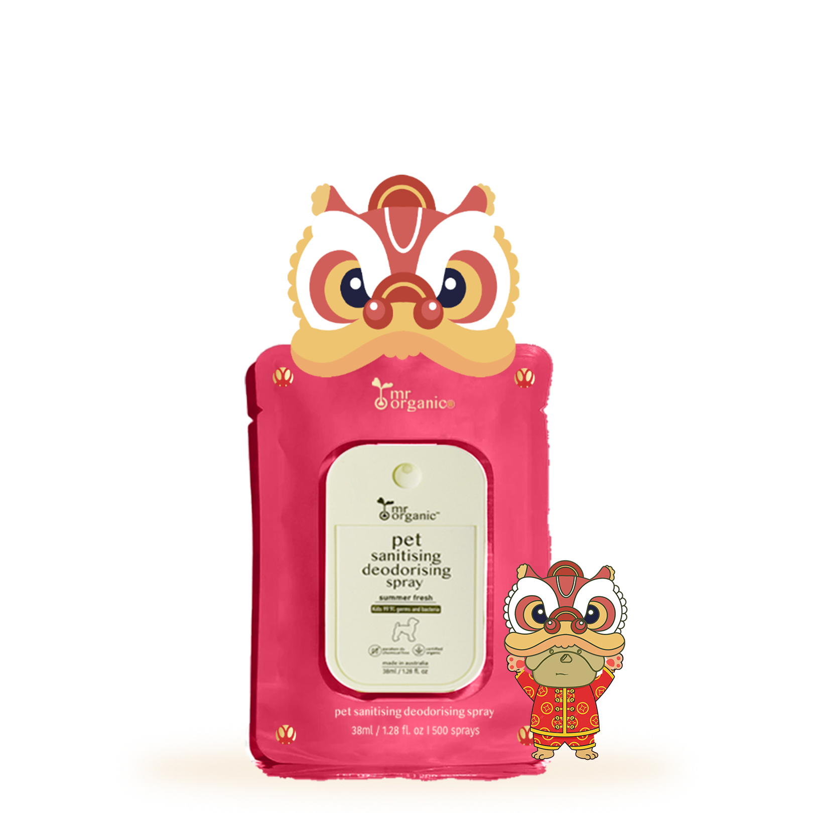 Pet Sanitising Deodorising Spray CNY - 38ml  x6_0