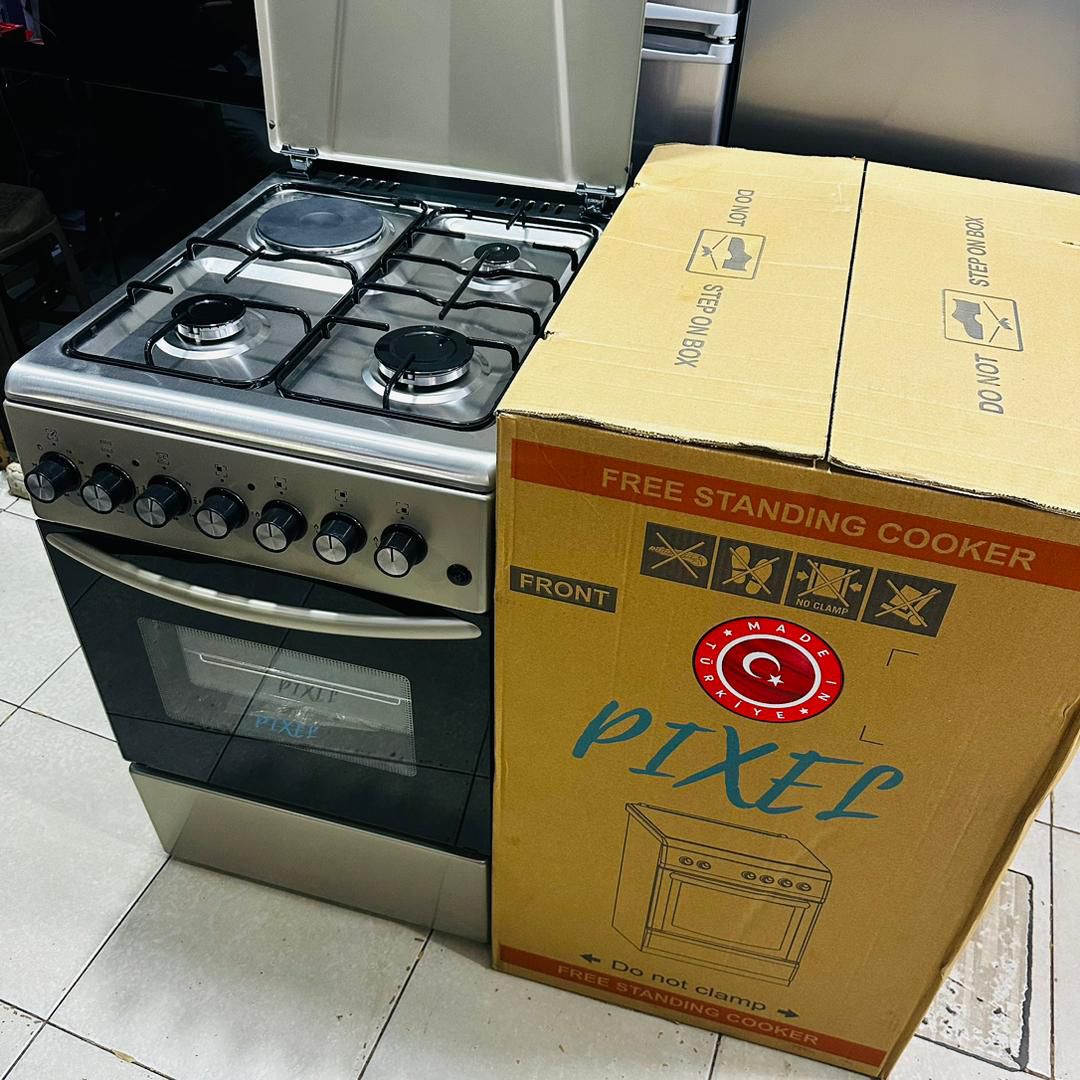 Pixel 3+1 electric gas cooker full stainless steel 50x60cm
