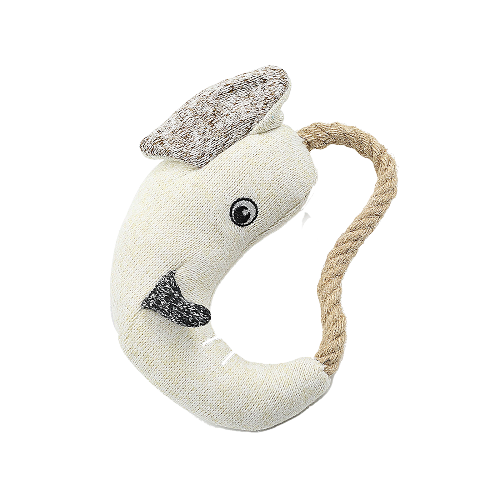 Knit Elephant Ring Plush Pet Toy_0